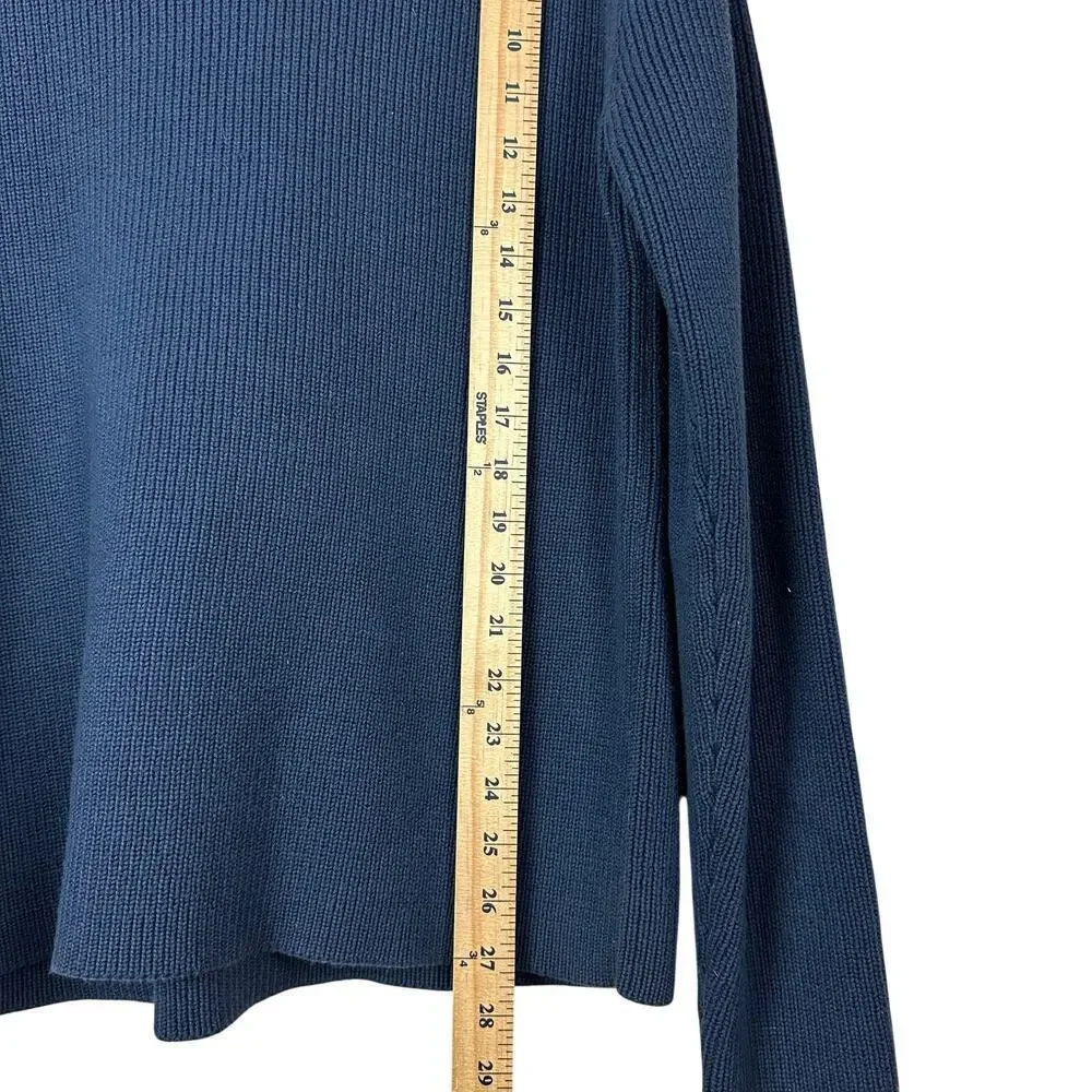 Banana Republic Men’s Navy Quarter-Zip Knit Sweater Classic Preppy L‎